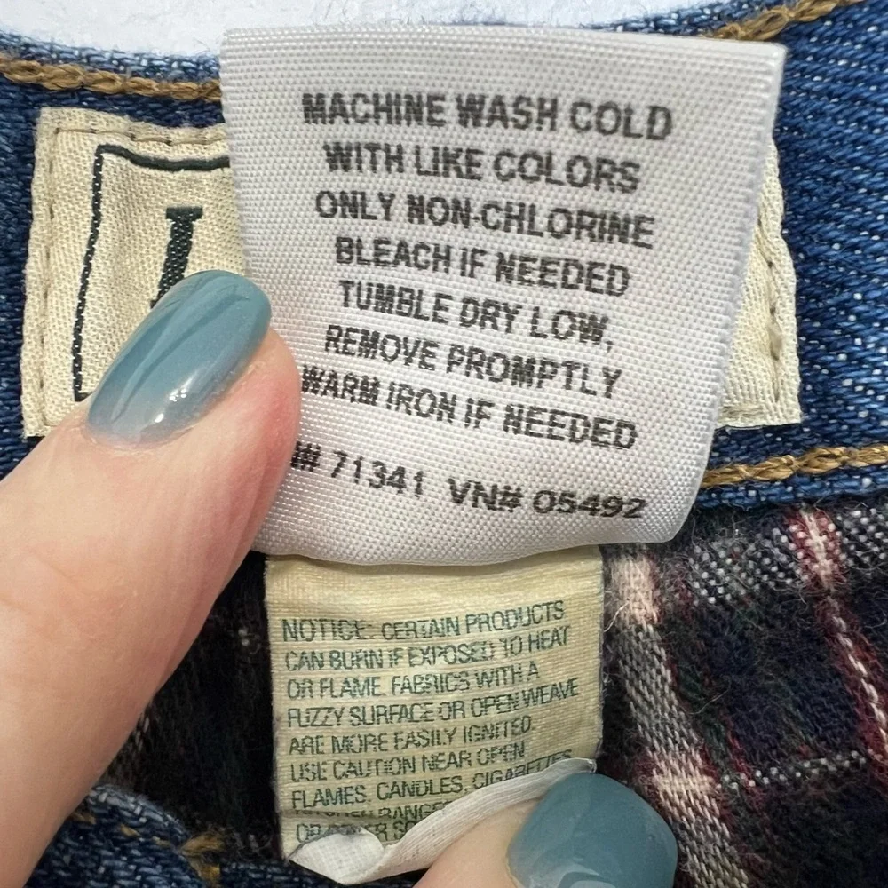 L.L. Bean Flannel Lined Relaxed Fit Denim Blue Jeans Mens 35 x 34 Winter Cotton